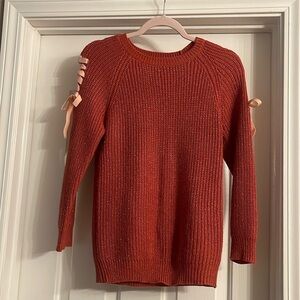 Pumpkin color sweater, size 14/16